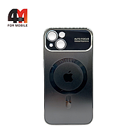 Чехол Iphone 13 пластиковый, AG Glass+MagSafe, серого цвета