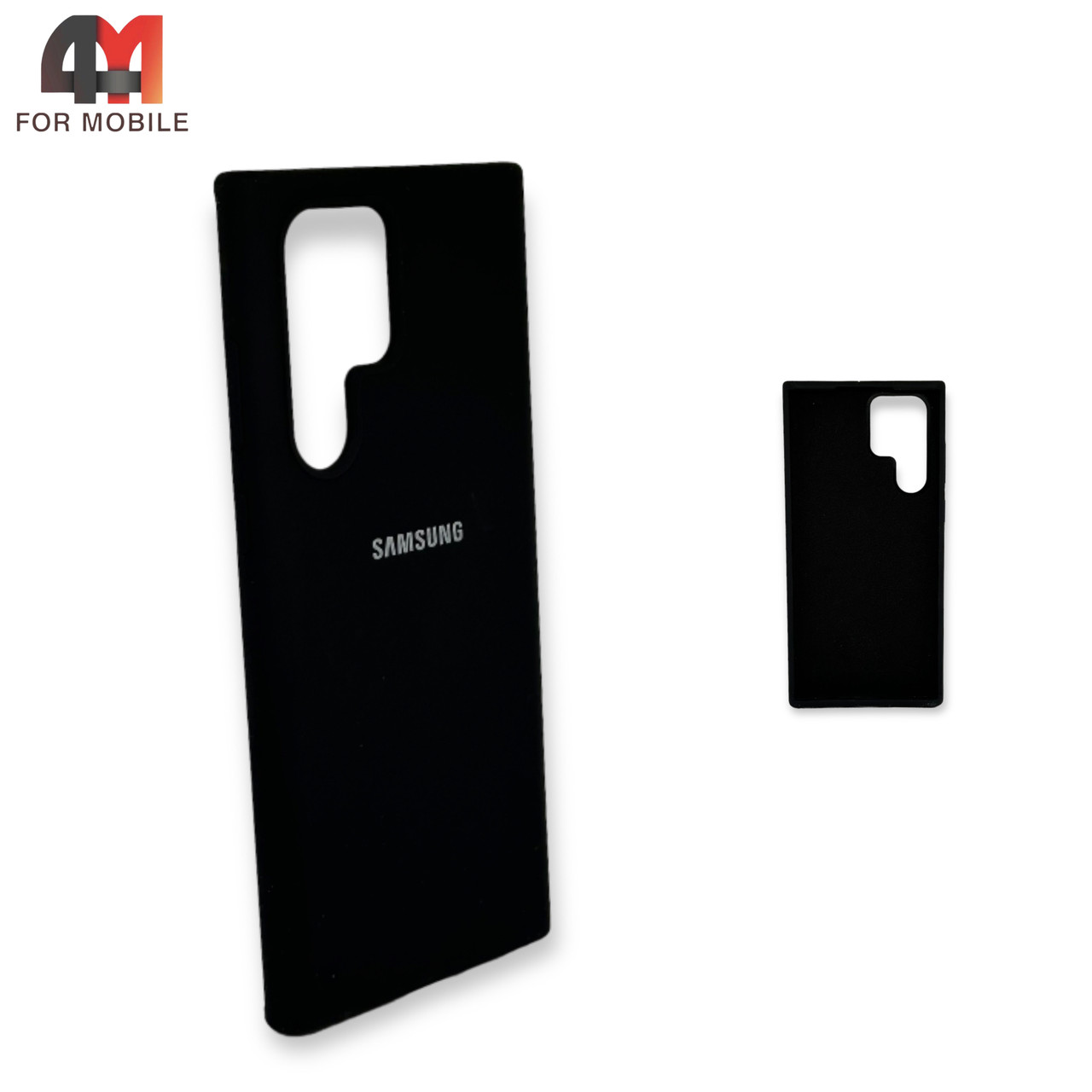 Чехол Samsung S22 Ultra силиконовый, Silicone Case, черного цвета - фото 1 - id-p226617195