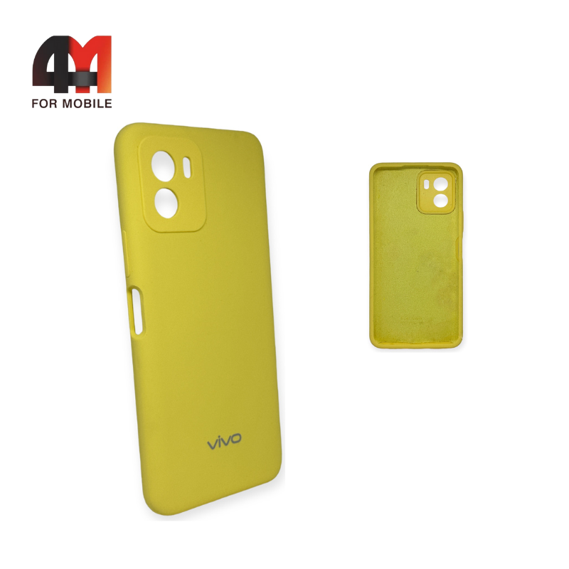 Чехол Vivo Y15s 2021 Silicone Case, желтого цвета - фото 1 - id-p226618198