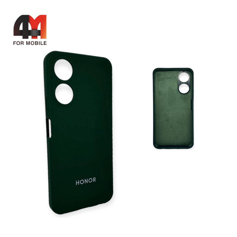 Чехол Huawei Honor X5 Plus/X6A 5G Silicone Case, темно-зеленого цвета - фото 1 - id-p226618391