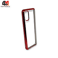 Чехол Samsung A41 силиконовый с красным ободком
