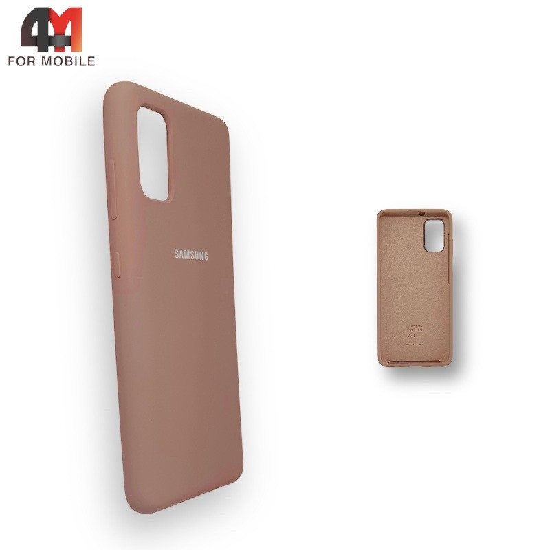Чехол Samsung A41 Silicone Case, пудрового цвета - фото 1 - id-p226617276