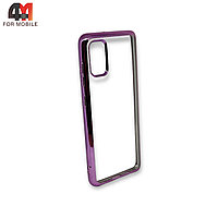 Чехол Samsung A41 силиконовый с фиолетовым ободком