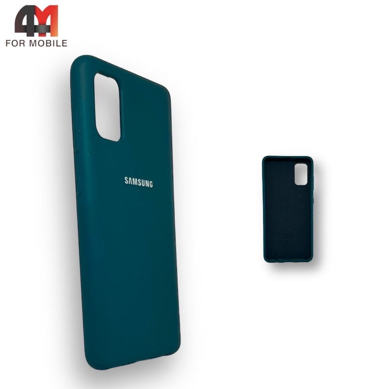 Чехол Samsung A41 Silicone Case, темно-бирюзового цвета - фото 1 - id-p226617202