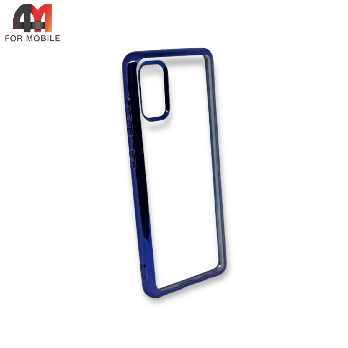 Чехол Samsung A41 силиконовый с синим ободком - фото 1 - id-p226617378