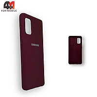 Чехол Samsung A41 Silicone Case, цвет марсала