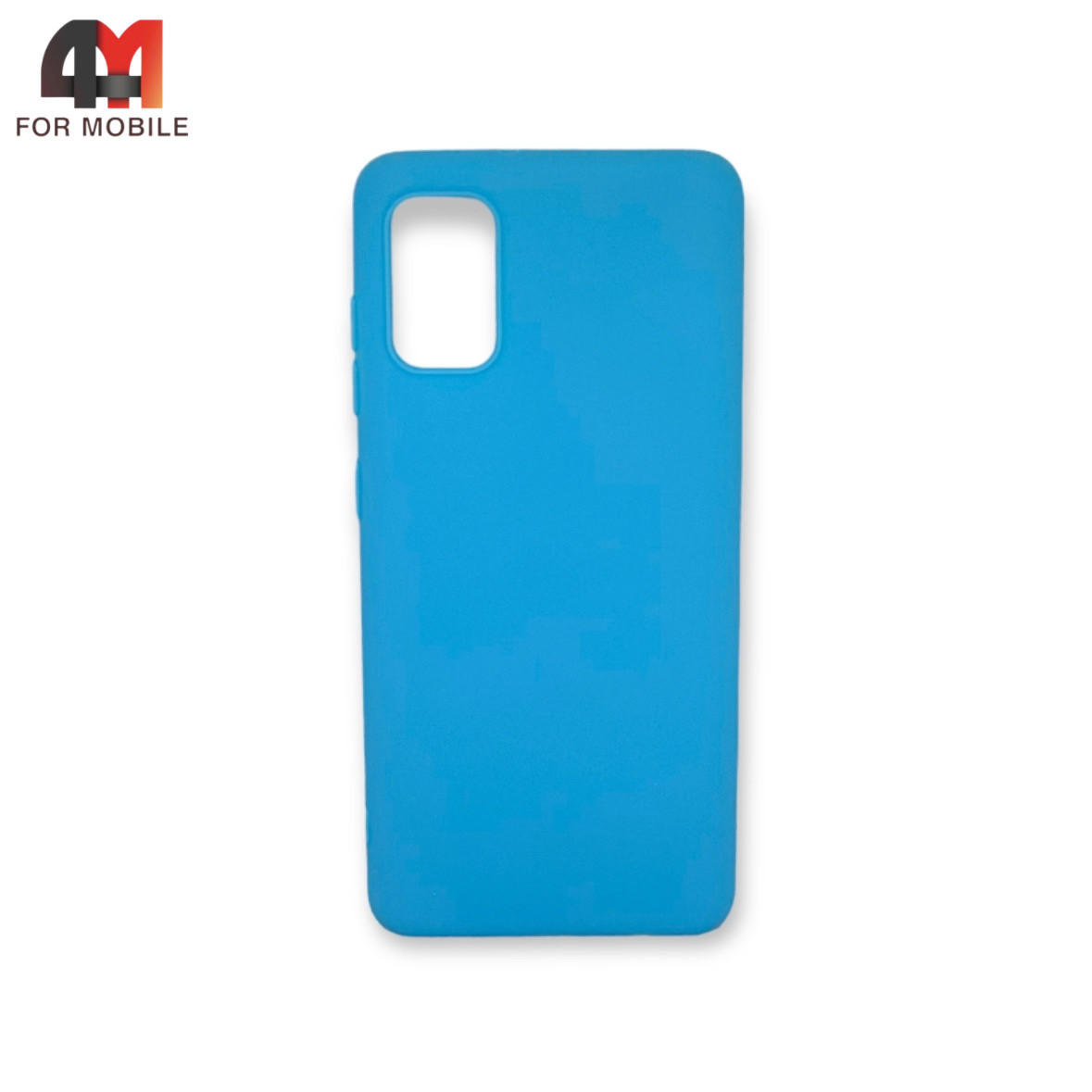 Чехол Samsung A41 силиконовый, матовый, голубого цвета, Case - фото 1 - id-p226617381