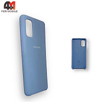 Чехол Samsung A41 Silicone Case, голубого цвета