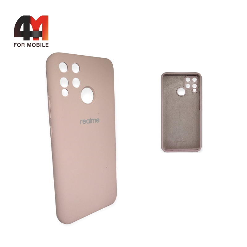 Чехол Realme С15/C25S Silicone Case, пудрового цвета - фото 1 - id-p226619966