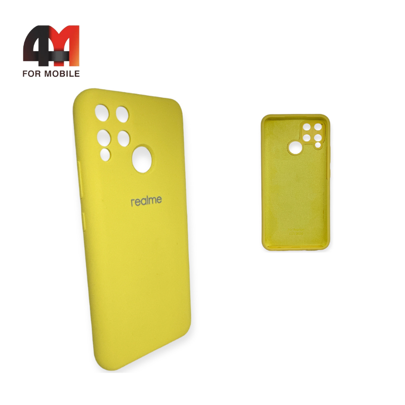 Чехол Realme С15/C25S Silicone Case, желтого цвета - фото 1 - id-p226619487