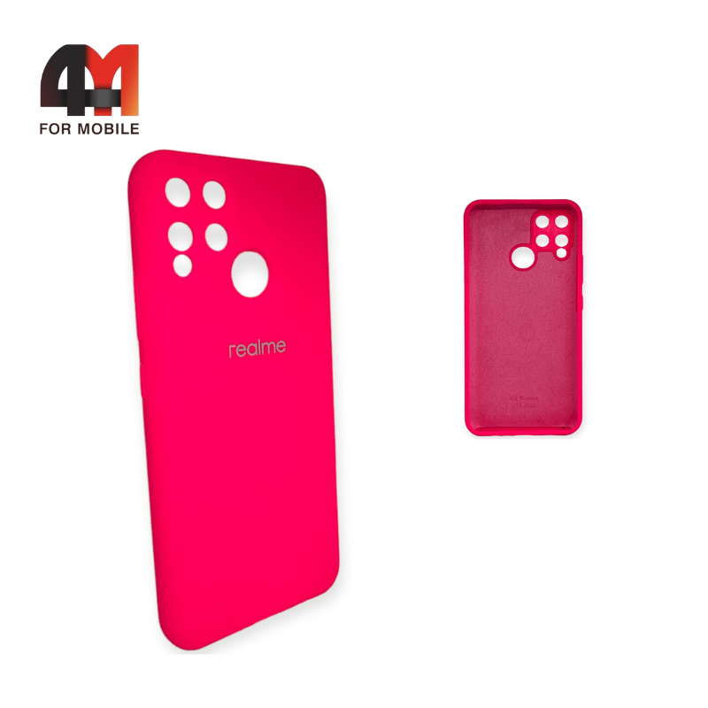 Чехол Realme С15/C25S Silicone Case, ярко-розового цвета - фото 1 - id-p226619961
