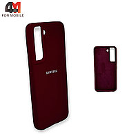 Чехол Samsung S22 Plus силиконовый, Silicone Case, цвет марсала