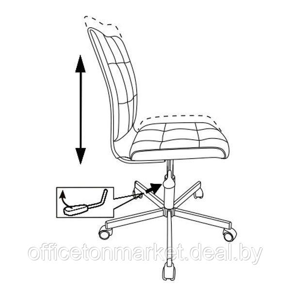 Кресло для персонала "Бюрократ СH-330M/LT", ткань, металл, черный, белый - фото 5 - id-p226626043