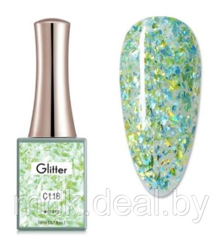 Гель-лак Canni Glitter 16ml C118 (c)