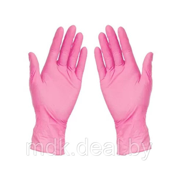 Перчатки медицинские нитриловые розовые Matrix 100шт S - фото 1 - id-p203879602