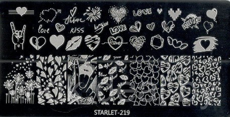 Трафареты для штампинга прямоугольные Starlet №219