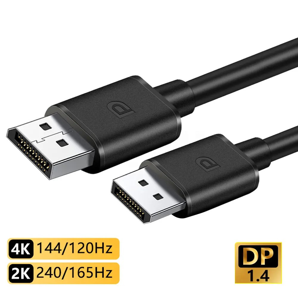 Кабель DisplayPort - DisplayPort, UltraHD 4K 144Hz, папа-папа, 1,5 метра, черный 556196 - фото 2 - id-p225059115