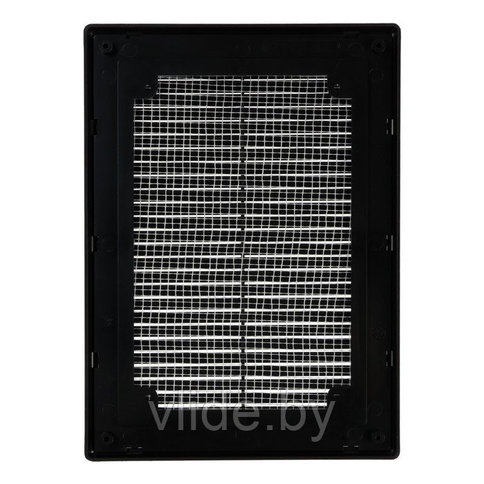 Решетка вентиляционная "ВИЕНТО" 1825ВР, 180х250 мм, с сеткой, разъемная, черная - фото 3 - id-p226628013