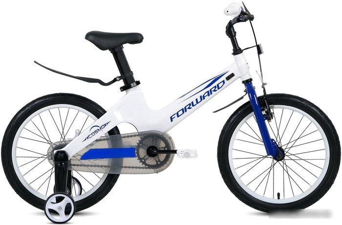 Детский велосипед Forward Cosmo 18 2022 (белый/синий) - фото 1 - id-p226628513