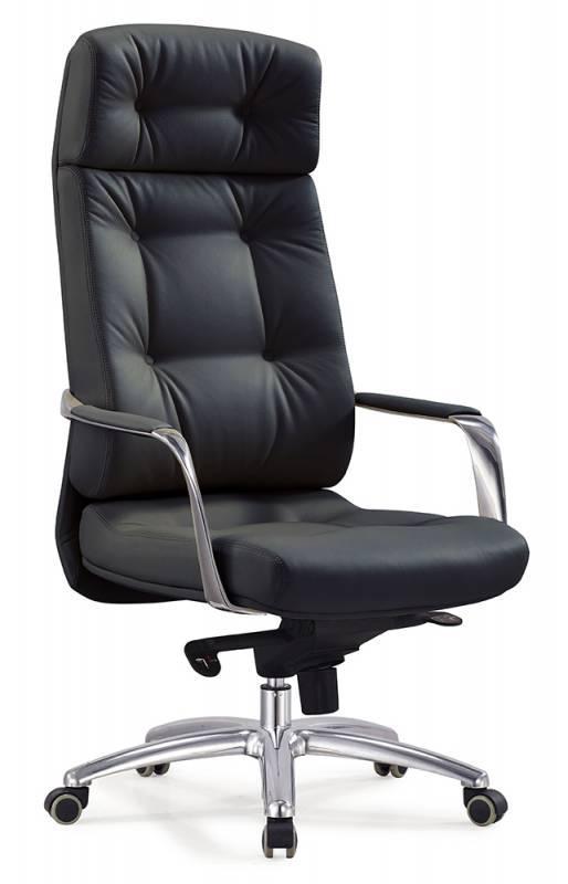 Кресло руководителя Бюрократ _DAO черный кожа крестовина алюминий - фото 1 - id-p226627734