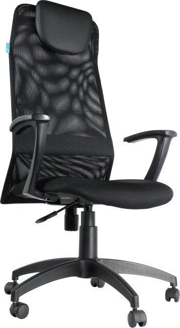 Кресло руководителя Бюрократ KB-8 черный TW-01 TW-11 сетка/ткань с подголов. крестовина пластик - фото 1 - id-p226627779