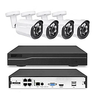 Комплект IP видеонаблюдения на 4 камеры XPX K3804 5 MP POE