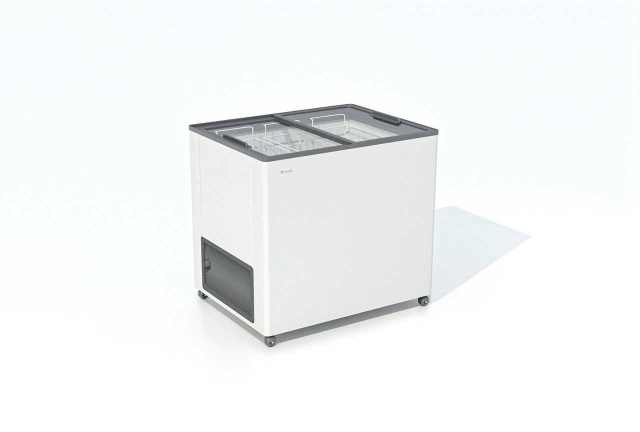 Морозильный ларь Frostor (Фростор) F 250 С с прямым стеклом (-18…-22C, 240 л, 800х600х840 мм, 2 корзины)