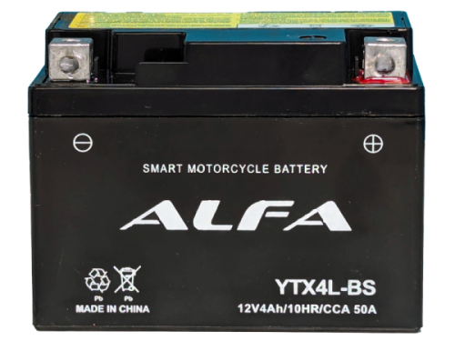 Аккумулятор ALFA YTX4L-BS 4Ah - фото 1 - id-p226647582