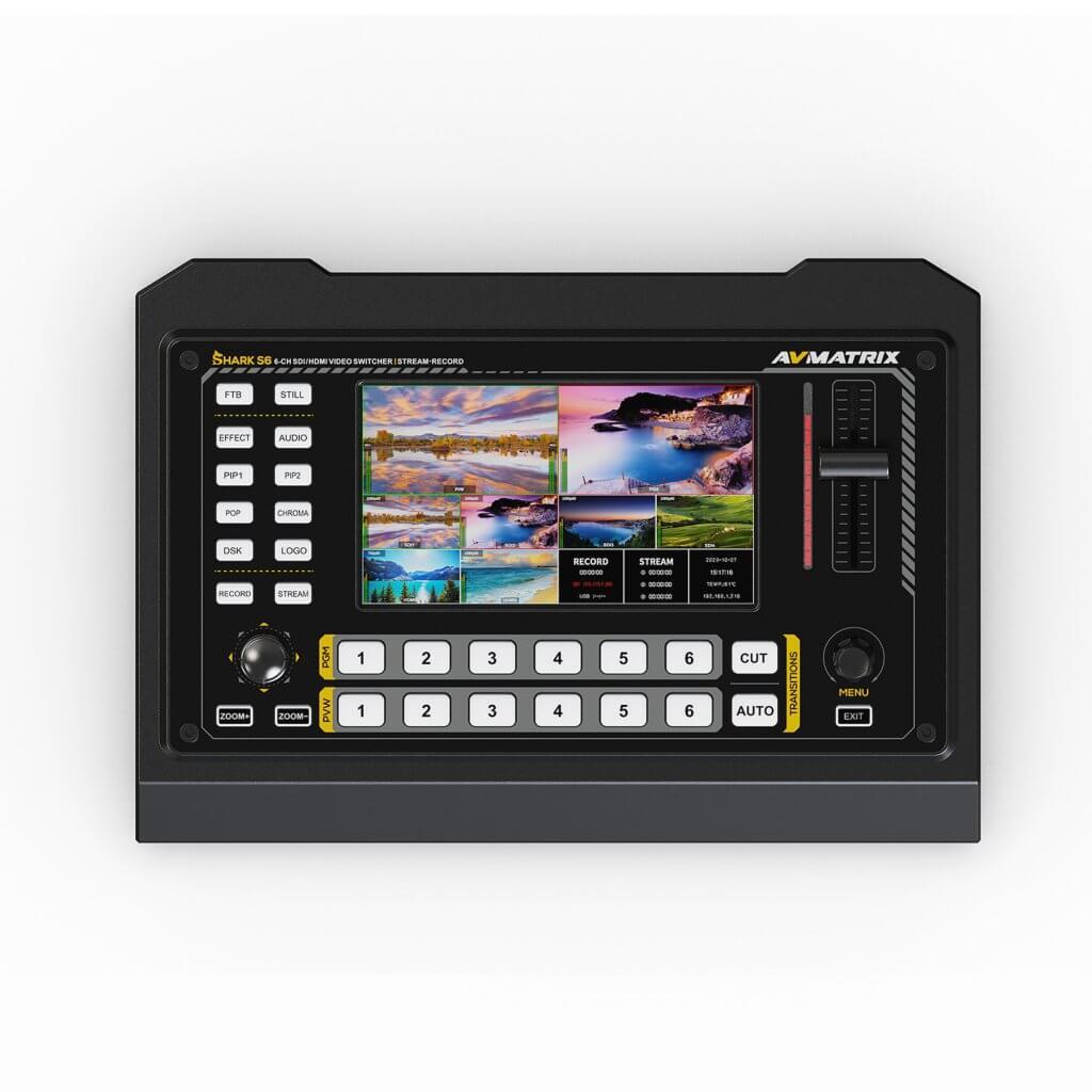 Видеомикшер-стример AVMATRIX Shark S6 компактный 6CH HDMI/SDI - фото 2 - id-p226634419