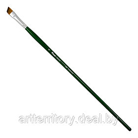 Кисть синтетика  плоская скошенная №6 (9,2 мм) длинная ручка "Pinax CREATIVE"