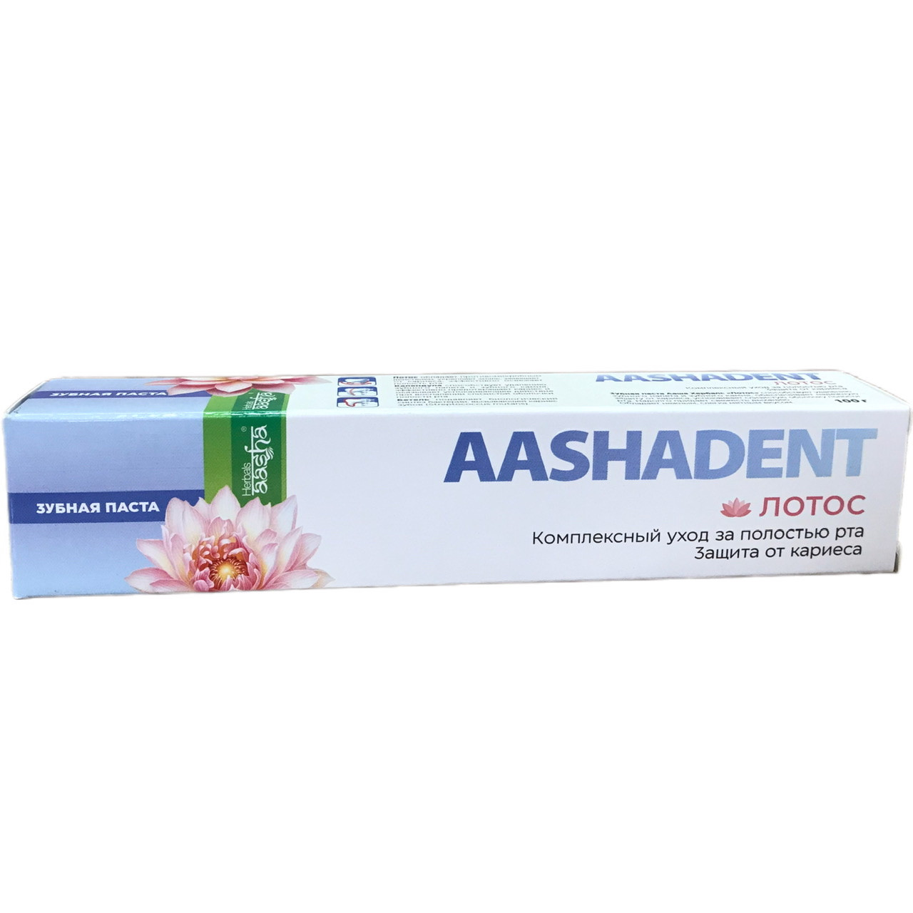 Зубная паста Aashadent Лотос, 100мл (Aasha Herbals) Индия - фото 1 - id-p226648564