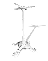 ОСНОВАНИЕ СТОЛА ИЗ ЧУГУНА ДИЗАЙНЕРСКОЕ БЕЛОЕ, ДЛЯ БАРА, СЕРИЯ БИСТРО, МОДЕЛЬ 3066W