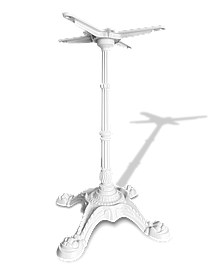 ОСНОВАНИЕ СТОЛА ИЗ ЧУГУНА ДИЗАЙНЕРСКОЕ БЕЛОЕ, ДЛЯ БАРА, СЕРИЯ БИСТРО, МОДЕЛЬ 3066W