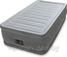 Надувная кровать INTEX 64412 Twin Comfort-Plush 99х191х46 см., со встроенным насосом 220В