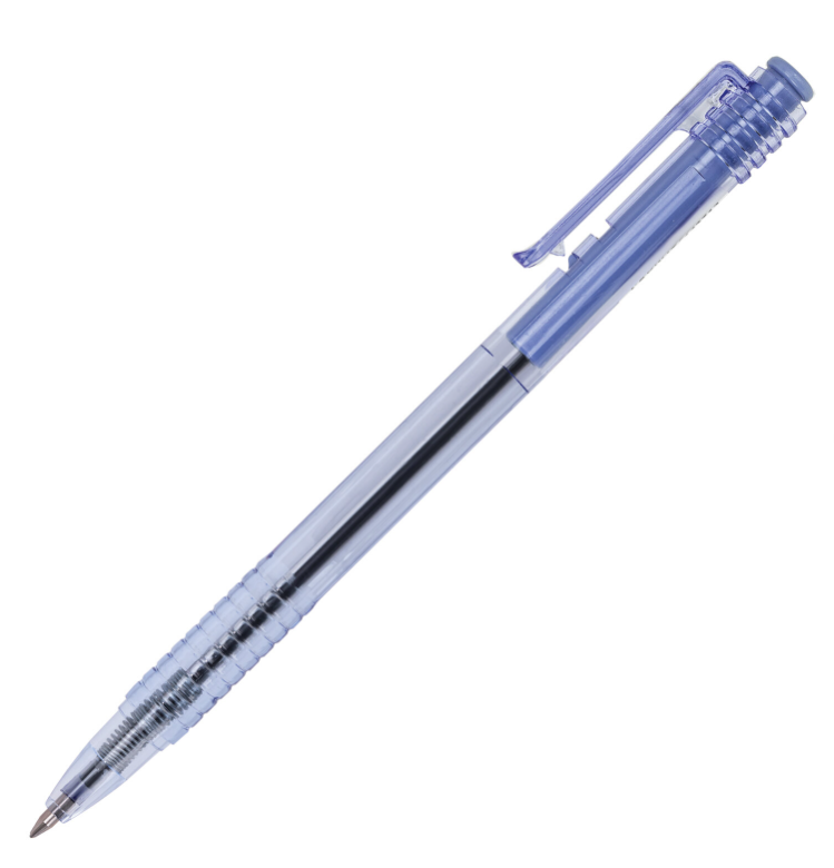 Ручка шариковая масляная автоматическая BRAUBERG "Click Blue", СИНЯЯ, тонированный корпус, узел 1 мм - фото 1 - id-p184289635