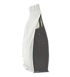 Пакет восьмишовный с отрывным  с замком метал. Белый матовый с прозр.фальц 150+90*250, фото 2