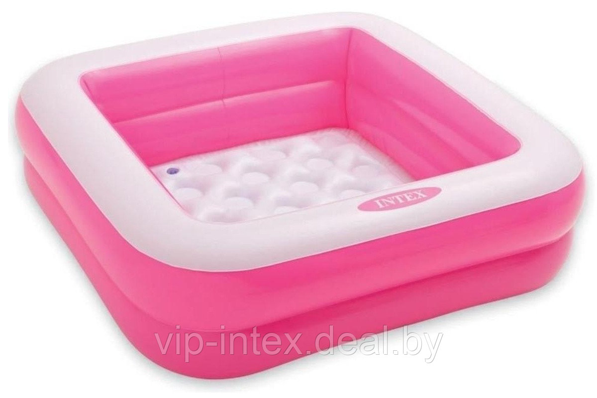 Надувной детский бассейн INTEX 57100 85х85х23 см (розовый) - фото 1 - id-p226648830