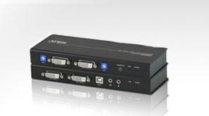 Удлинитель ATEN USB DVI Dual View Cat 5 KVM Extender (1024 x 768@60m) - фото 1 - id-p226643610