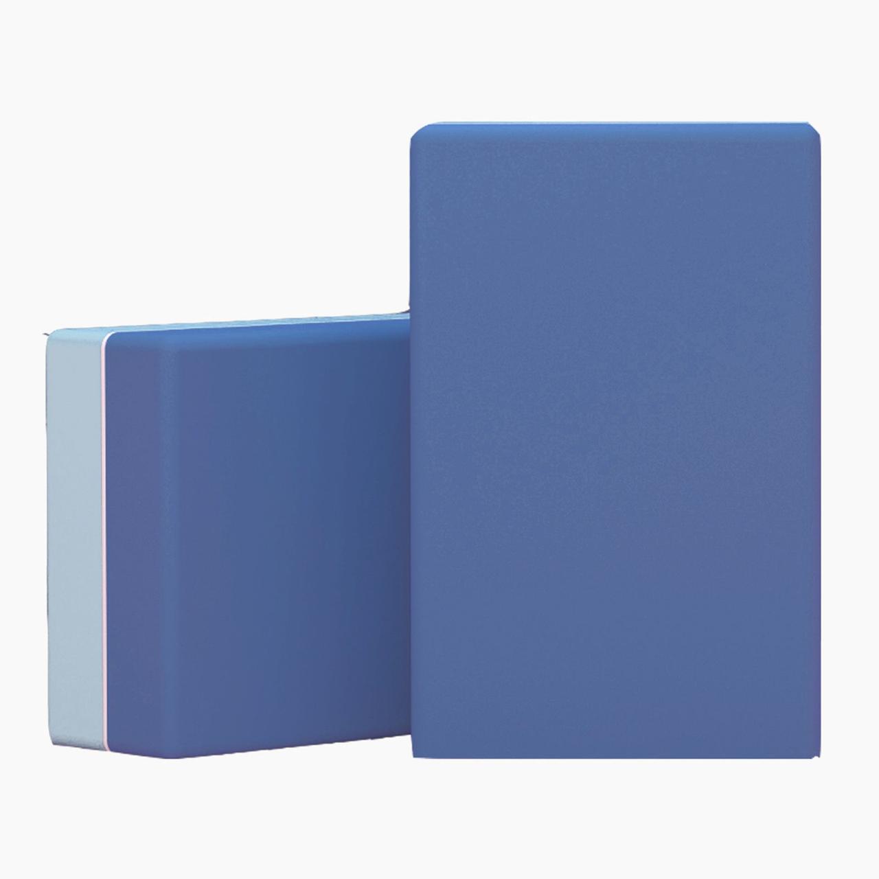 Блок для йоги и фитнеса UNIX Fit 1 шт (голубой, 2 оттенка) - фото 1 - id-p226497720