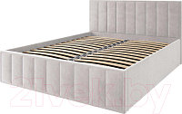 Двуспальная кровать ДСВ Лана 1.4 с подъемным механизмом (бежевый софт)