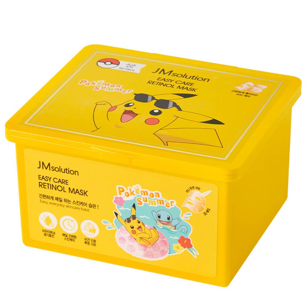 30 шт. Набор обновляющих масок с ретинолом JMsolution Easy Care Retinol Mask Pokemon Summer