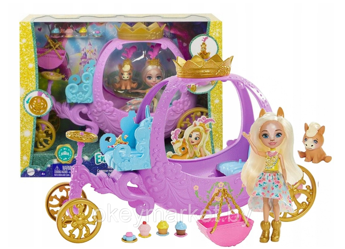 Игровой набор Enchantimals Королевская карета с куклой GYJ16, фото 2