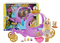 Игровой набор Enchantimals Royals Королевская карета Peola Pony и ее питомец Petite