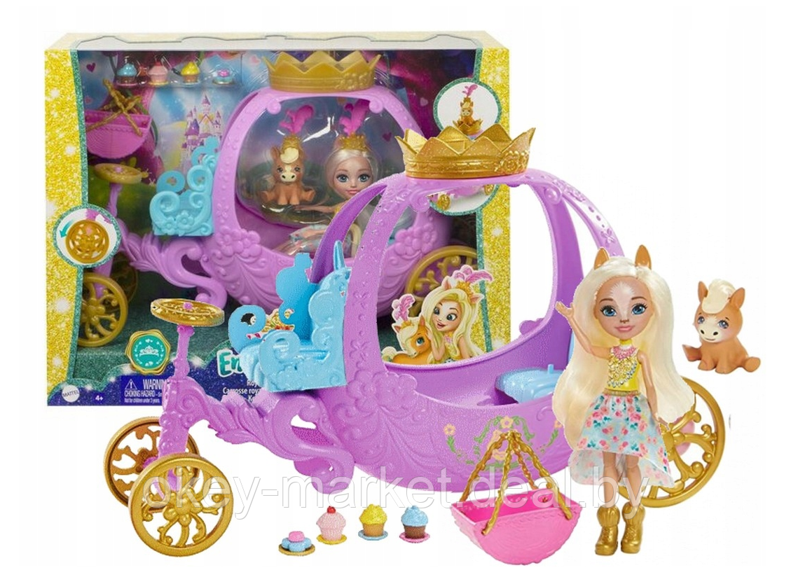 Игровой набор Enchantimals Royals Королевская карета Peola Pony и ее питомец Petite - фото 1 - id-p146946584