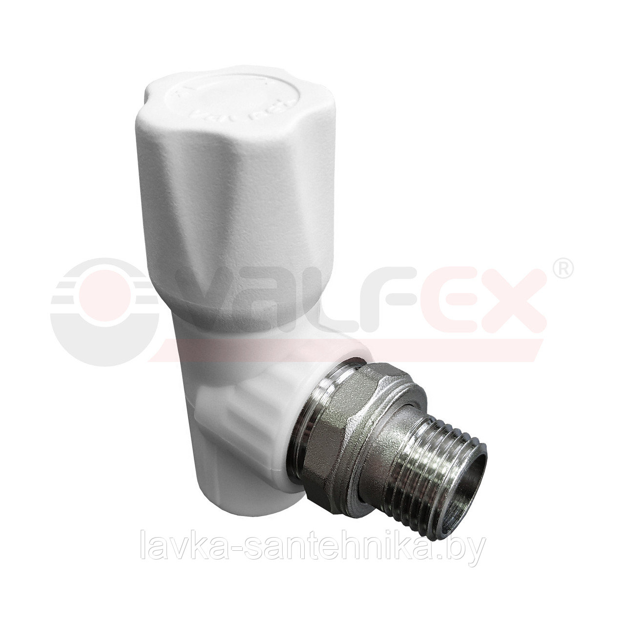 Вентиль 20 мм x 1/2″ для радиатора угловой Valfex (цвет: серый)