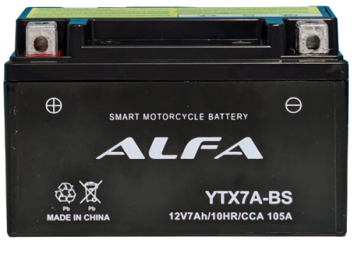 Аккумулятор ALFA YTX7A-BS 7Ah