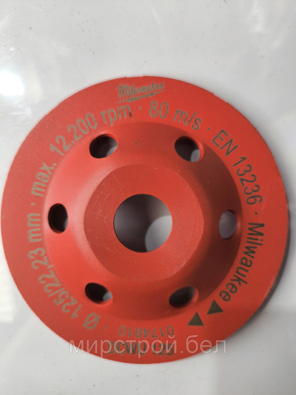 Алмазный шлифовальный диск по бетону 125*22,2 "MILWAUKEE" SEGMENT - фото 3 - id-p226654750