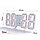 Часы будильник электронные Цифры, белые, с термометром, фото 5