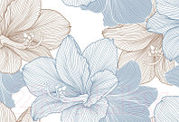 Фотообои листовые Vimala Векторные цветы 14
