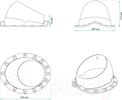 Проходка кровельная Krovent Base-VT Wave 125-150 RAL 8017 - фото 2 - id-p226656047